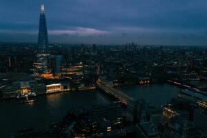 London at twilight